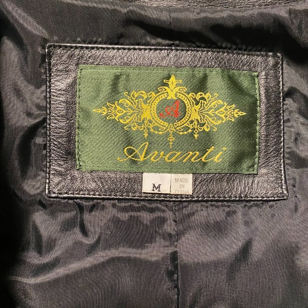VINTAGE 90's Avanti Genuine Leather Trench Coat - Picture 4 of 12